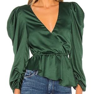 House of Harlow x Revolve Emerald Luka Blouse